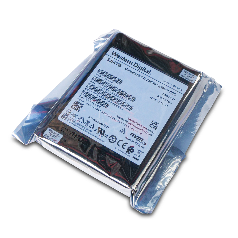 Western Digital Ultrastar DC SN840 WUS4BA138DSP3X4 0TS2055 3.84TB 1 DWPD PCIe Gen 3.1 x4 4GB/s 3D TLC U.2 NVMe 2.5in SSD