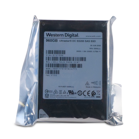 Western Digital Ultrastar DC SS200 SDLL1DLR-960G-CCA1 0TS1396 960GB 1 DWPD SAS 12Gb/s MLC 2.5in SSD
