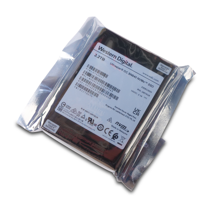 Western Digital Ultrastar DC SN840 WUS4C6432DSP3X3 0TS2047 3.2TB 3 DWPD PCIe Gen 3.1 x4 4GB/s 3D TLC U.2 NVMe 2.5in SSD