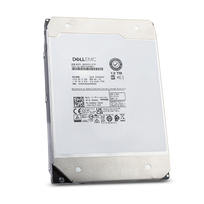 Dell/Toshiba MG09 MG09SCA12TEY 12TB 7.2K RPM SAS 12Gb/s 512e 512MiB 3.5in HDD