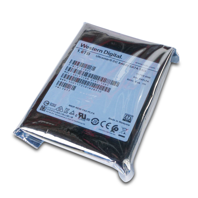Western Digital Ultrastar DC SA620 SDLF1CRM-016T-1HA1 0TS1821 1.6TB 1.8 DWPD SATA 6Gb/s MLC 2.5in SSD