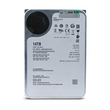 HP/Seagate Exos X16 ST14000NM001G 14TB 7.2K RPM SATA 6Gb/s 256MB 3.5in Refurbished HDD