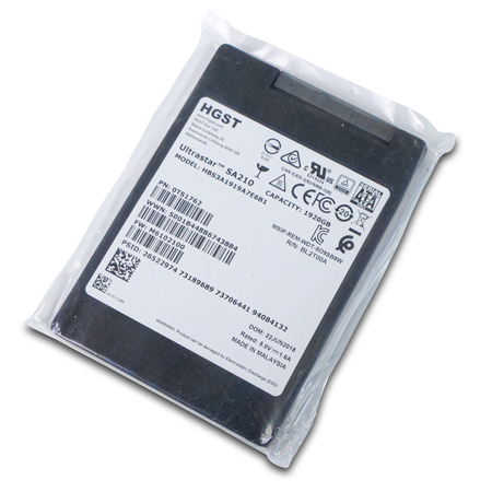 HGST Ultrastar DC SA210 HBS3A1919A7E6B1 0TS1762 1.92TB 0.1 DWPD SATA 6Gb/s 3D TLC 2.5in SSD