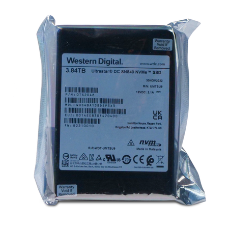 Western Digital Ultrastar DC SN840 WUS4BA138DSP3X3 0TS2048 3.84TB 1 DWPD PCIe Gen 3.1 x4 4GB/s 3D TLC U.2 NVMe 2.5in SSD