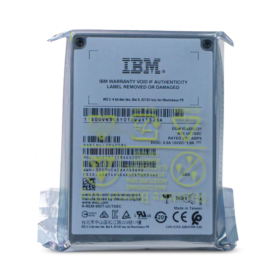 IBM/Western Digital Ultrastar DC SS530 WUSTR1519ASS201 0P40584 1.92TB 1 DWPD SAS 12Gb/s 3D TLC 2.5in SSD