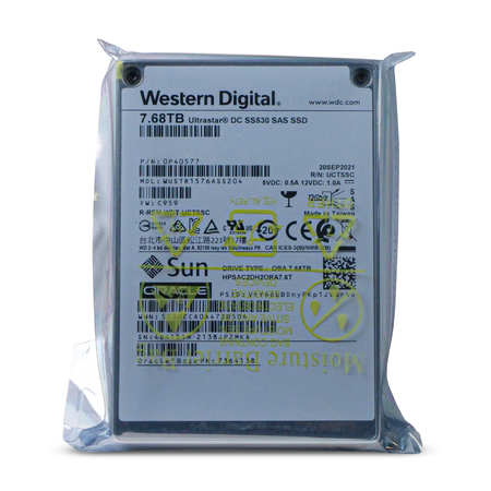 Western Digital Ultrastar DC SS530 WUSTR1576ASS204 0P40577 7.68TB 1 DWPD SAS 12Gb/s 3D TLC 2.5in SSD