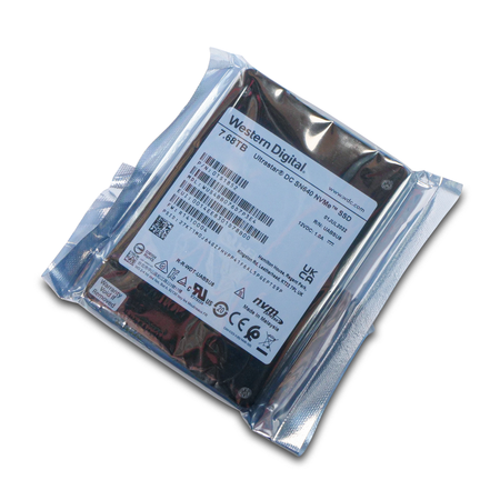Western Digital Ultrastar DC SN640 WUS4BB076D7P3E4 0TS1852 7.68TB 0.8 DWPD PCIe Gen 3.1 x4 4GB/s 3D TLC U.2 NVMe 2.5in SSD
