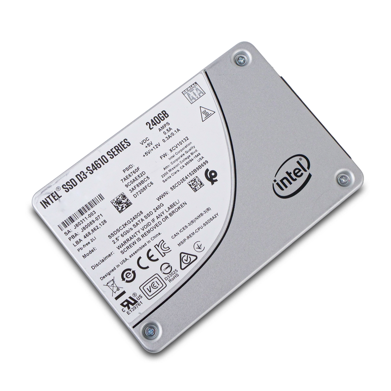 Intel D3-S4610 SSDSC2KG240G8 240GB 3 DWPD SATA 6Gb/s 3D TLC 2.5in Refurbished SSD
