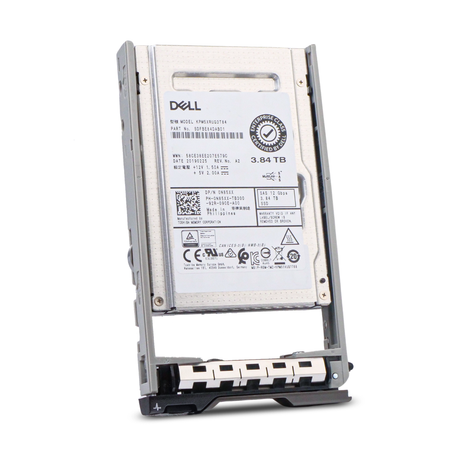Dell G13 0N85XX 3.84TB 1 DWPD SAS 12Gb/s 3D TLC 2.5in Solid State Drive, front angled view