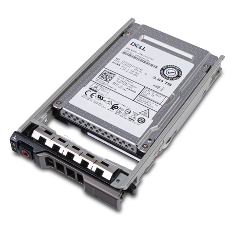 Dell G13 0N85XX 3.84TB 1 DWPD SAS 12Gb/s 3D TLC 2.5in Solid State Drive, front bottom side view