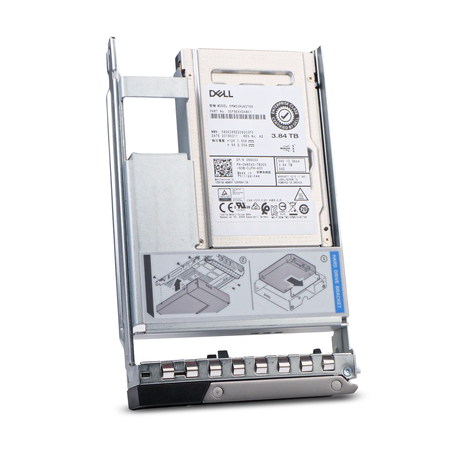 Dell G14 0N85XX 3.84TB 1 DWPD SAS 12Gb/s 3D TLC 2.5in Read Intensive Hybrid SSD, front angled view