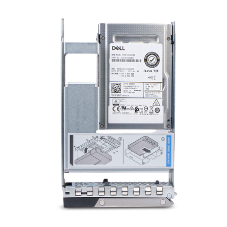 Dell G14 0N85XX 3.84TB 1 DWPD SAS 12Gb/s 3D TLC 2.5in Read Intensive Hybrid SSD, front view