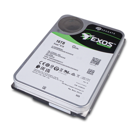 Seagate Exos X18 ST16000NM004J 16TB 7.2K RPM SAS 12Gb/s 3.5in Recertified Hard Drive
