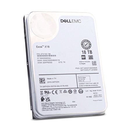 Dell/Seagate Exos X18 ST18000NM002J 18TB 7.2K RPM SATA 6Gb/s 512e PowerEdge Certified 3.5in Hard Drive