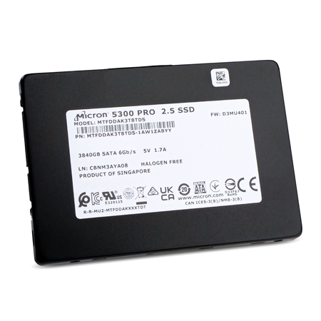 Micron 5300 PRO MTFDDAK3T8TDS 1AW1ZABYY 3.84TB 1.2 DWPD SATA 6Gb/s 3D TLC 2.5in Refurbished SSD