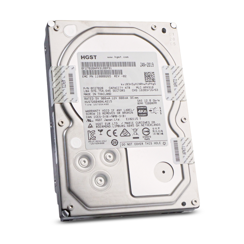 HGST/Dell Ultrastar 7K6000 HUS726040AL4215 0F22824 4TB 7.2K RPM SAS 12Gb/s 4Kn 128MB 3.5in HDD