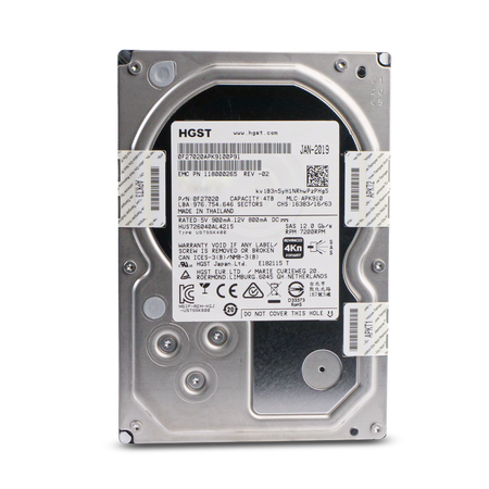 HGST/Dell Ultrastar 7K6000 HUS726040AL4215 0F22824 4TB 7.2K RPM SAS 12Gb/s 4Kn 128MB 3.5in Refurbished HDD