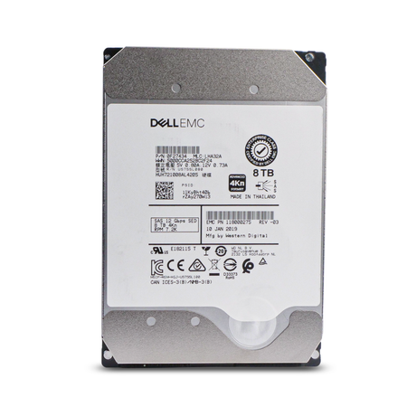 Dell/Western Digital Ultrastar DC HC510 HUH721008AL4205 0F27409 8TB 7.2K RPM SAS 12Gb/s 4Kn 256MB 3.5in HDD
