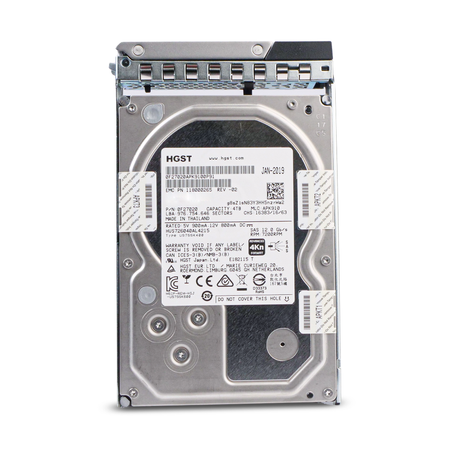 Dell G14 HUS726040AL4215 118000265 4TB 7.2K RPM SAS 12Gb/s 4Kn 128MB 3.5in HDD, front view