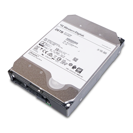 Western Digital Ultrastar DC HC590 WUH722626ALE6L4 0F65672 26TB 7.2K RPM SATA 6Gb/s 512e 512MB 3.5in HDD