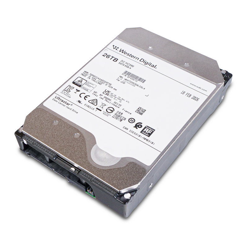 Western Digital Ultrastar DC HC590 WUH722626ALE6L4 0F65672 26TB 7.2K RPM SATA 6Gb/s 512e 512MB 3.5in HDD
