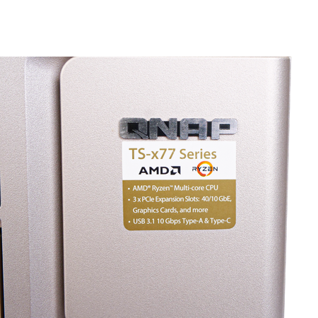 QNAP TS-1277 Ryzen 7 1700 64GB DDR4 GTX 1060 3GB QXP-800eS-A1164 8x 3.5" + 4x 2.5" Bay GPU-Accelerated Refurbished NAS
