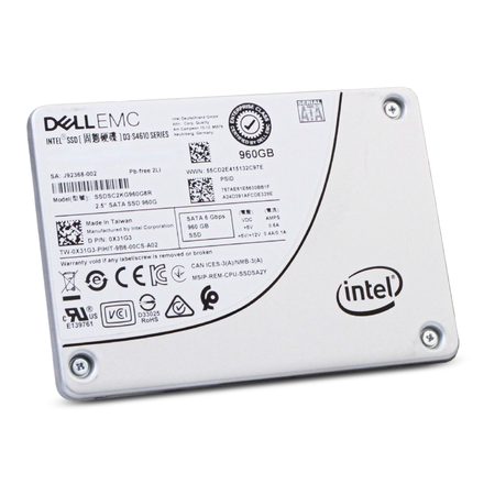 Dell/Intel D3-S4610 SSDSC2KG960G8R 960GB 3 DWPD SATA 6Gb/s 3D TLC 2.5in Refurbished Mixed Use SSD