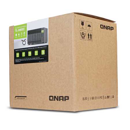 QNAP TL-D800C 8-Bay 3.5"/2.5" SATA JBOD Desktop Storage Enclosure | High-Capacity Data Center Storage Expansion JBOD Open Box
