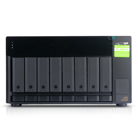 QNAP TL-D800C 8-Bay 3.5"/2.5" SATA JBOD Desktop Storage Enclosure | High-Capacity Data Center Storage Expansion JBOD Open Box
