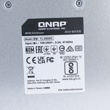 QNAP TL-D800C 8-Bay 3.5"/2.5" SATA JBOD Desktop Storage Enclosure | High-Capacity Data Center Storage Expansion JBOD Open Box