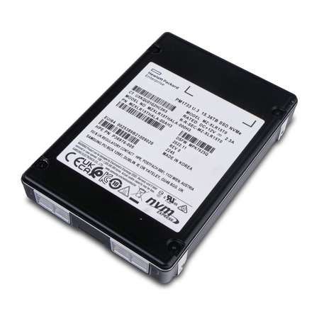 HP/Samsung PM1733 MZXLR15THALA P36976-005 15.36TB PCIe Gen 4.0 x4 8GB/s U.3 NVMe 2.5in Solid State Drive