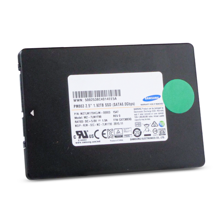 Samsung PM863 MZ7LM1T9HCJM 1.92TB SATA 6Gb/s V-NAND 2.5in Refurbished SSD