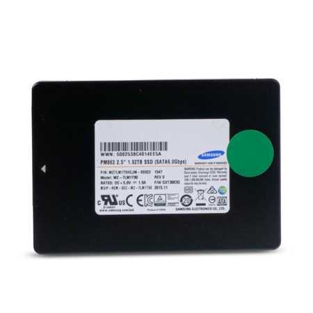 Samsung PM863 MZ7LM1T9HCJM 1.92TB SATA 6Gb/s V-NAND 2.5in Refurbished SSD