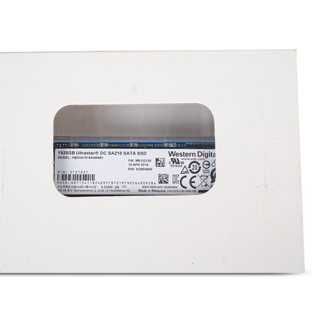 Western Digital Ultrastar DC SA210 HBS3A1919A4MB1 0TS1657 1.92TB 0.1 DWPD SATA 6Gb/s 3D TLC M.2 2280 SSD