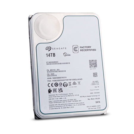 Seagate Exos ST14000NM002C 14TB 7.2K RPM SATA 6Gb/s 512e 256MB 3.5in Recertified HDD