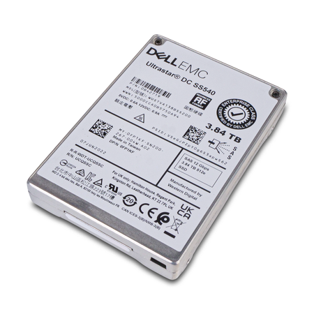 Dell/Western Digital Ultrastar DC SS540 WUSTVA138BSS200 0B42719 3.84TB 1 DWPD SAS 12Gb/s 3D TLC 2.5in Refurbished SSD