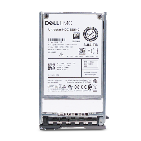 Dell G13 0FP1KF 3.84TB 1 DWPD SAS 12Gb/s 3D TLC 2.5in Refurbished Read Intensive SSD