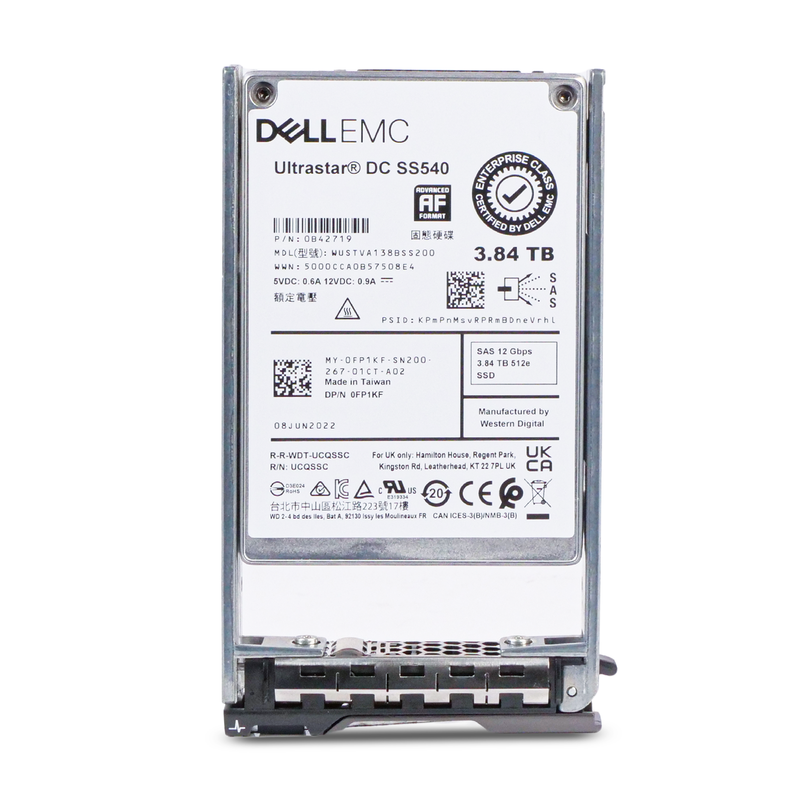 Dell G13 0FP1KF 3.84TB 1 DWPD SAS 12Gb/s 3D TLC 2.5in Refurbished Read Intensive SSD