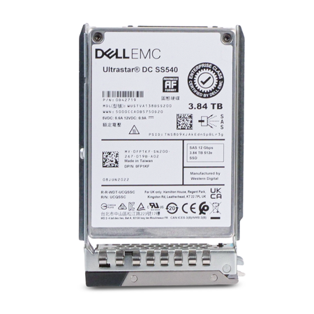 Dell G14 0FP1KF 3.84TB 1 DWPD SAS 12Gb/s 3D TLC 2.5in Refurbished Read Intensive SSD