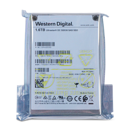 Western Digital Ultrastar DC SS530 WUSTR6416ASS204 0P40333 1.6TB 3 DWPD SAS 12Gb/s 3D TLC 2.5in SSD