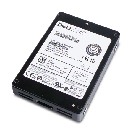 Dell / Samsung PM1643 MZILT1T9HAJQAD3 1.92TB SAS 12Gb/s 2.5" Enterprise SSD, Above View