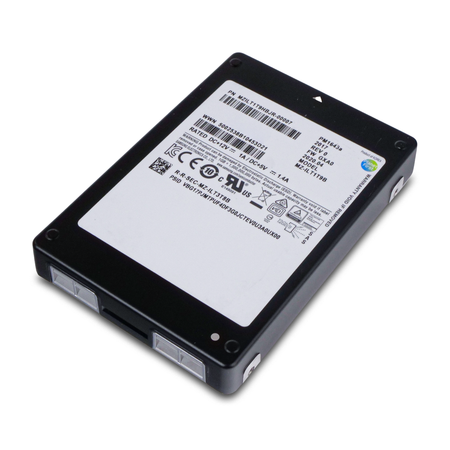 Samsung PM1643a MZILT1T9HBJR-00007 1.92TB SAS 12Gb/s 2.5" Enterprise SSD, Above view