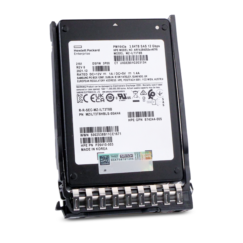 HP Generation 11 ARFA3840S5xnNTRI P26410-003 3.84TB 1 DWPD SAS 12Gb/s 3D TLC 2.5in Refurbished SSD