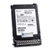 Angled front view of HPE Samsung PM1643a 3.84TB SAS 12Gbps 2.5-inch SSD in a hot-swap tray, label and latch visible