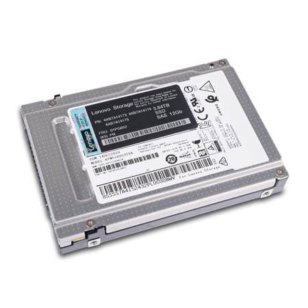 Lenovo/ Kioxia KPM51RUG3T84 3.84TB SAS 12Gb/s 2.5" Enterprise SSD, Above View