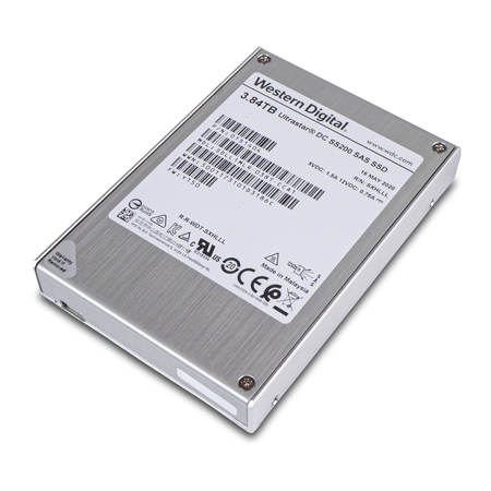Western Digital Ultrastar DC SS200 SDLL1MLR-038T-CCA1 0TS1404 3.84TB 1 DWPD SAS 12Gb/s MLC Mixed-Use 2.5in SSD