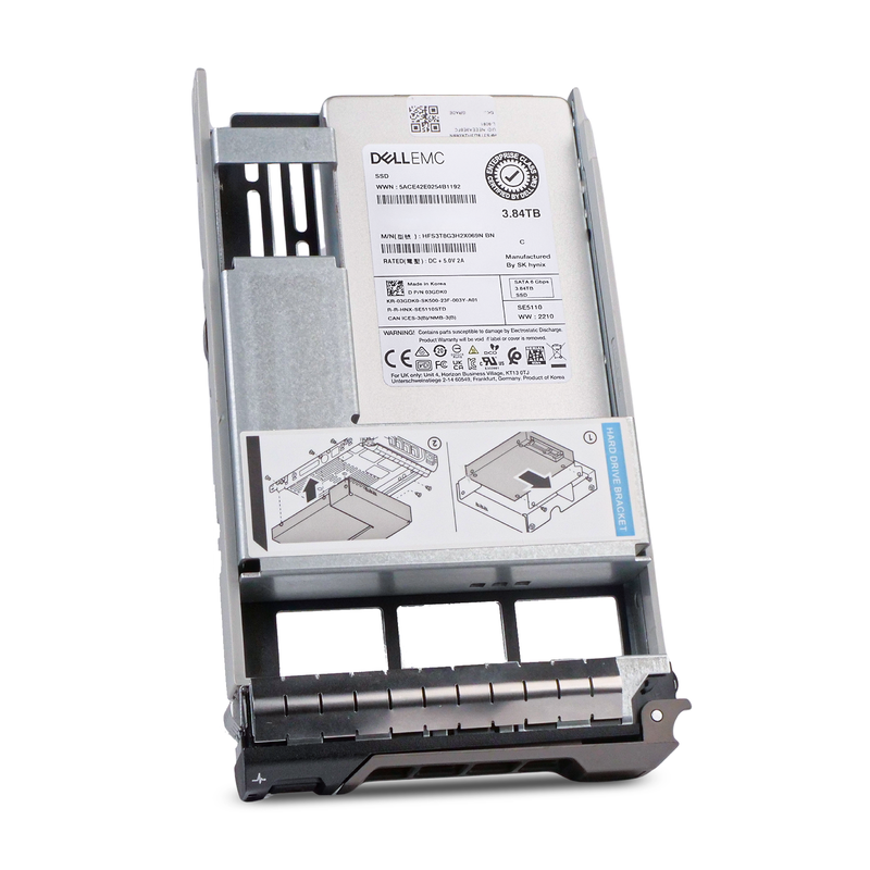 Dell G13 03GDK0 3.84TB 1 DWPD SATA 6Gb/s 3D TLC Hybrid 3.5in Read Intensive Refurbished SSD