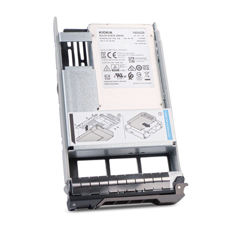 Dell G13 KHK6XLSE1T92 0KJR1M 1.92TB 0.6 DWPD SATA 6Gb/s 3D TLC Hybrid 3.5in Read Intensive SSD, front angled view