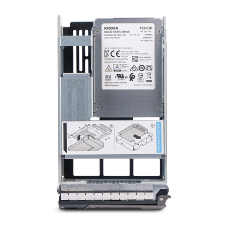 Dell G13 KHK6XLSE1T92 0KJR1M 1.92TB 0.6 DWPD SATA 6Gb/s 3D TLC Hybrid 3.5in Read Intensive SSD, front view