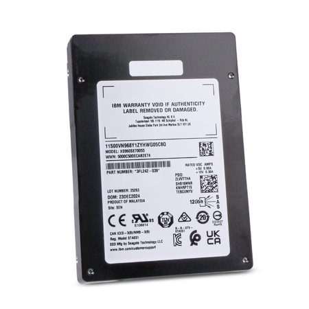 IBM/Seagate XS960SE70055 960GB SAS 12Gb/s 2.5" Enterprise SSD, Front side view